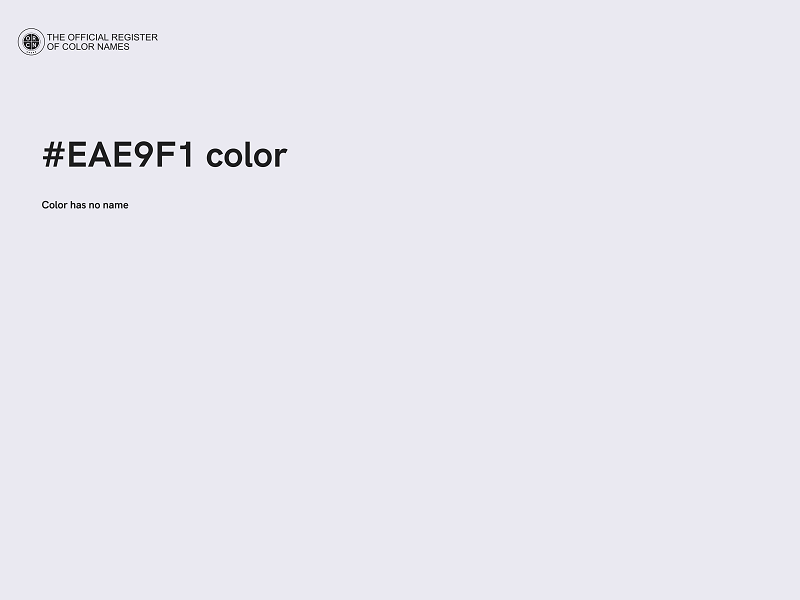 #EAE9F1 color image