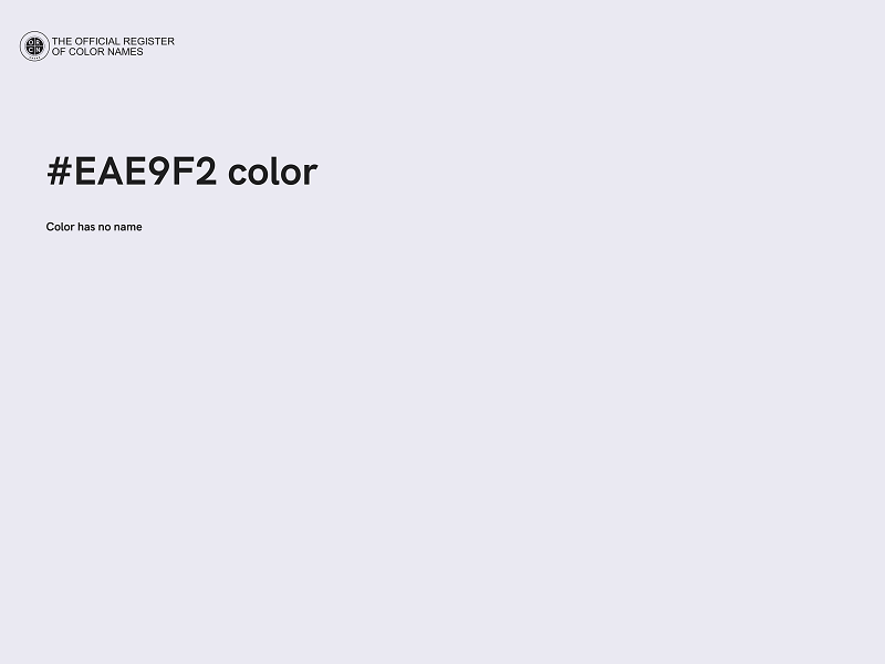 #EAE9F2 color image