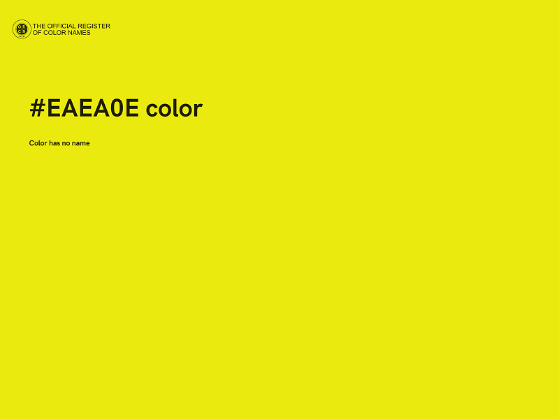 #EAEA0E color image