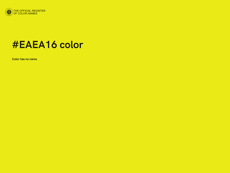 #EAEA16 color image