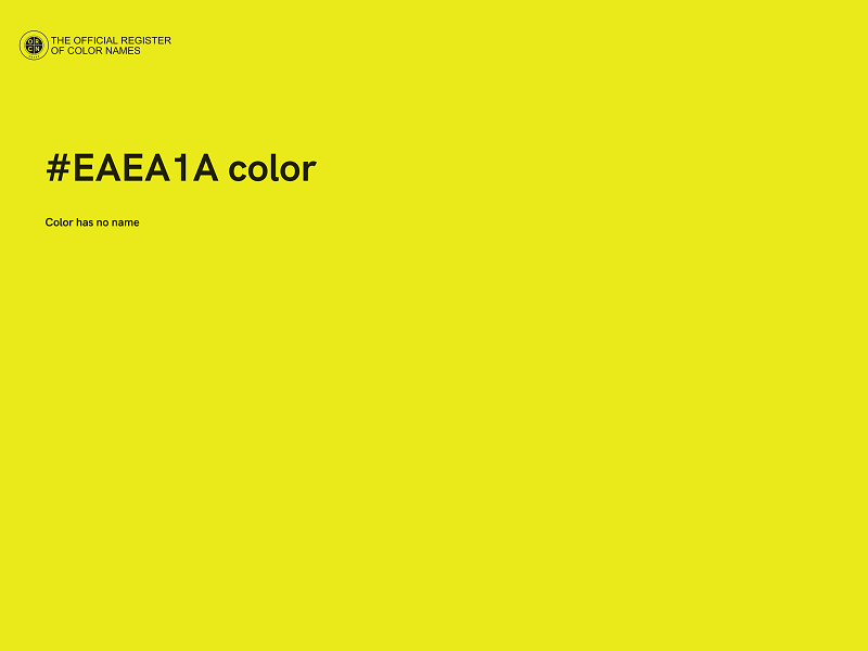 #EAEA1A color image