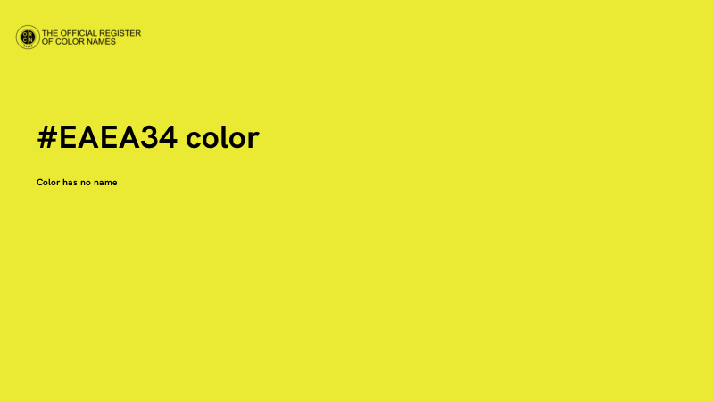 #EAEA34 color image