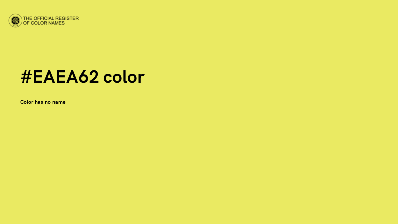 #EAEA62 color image