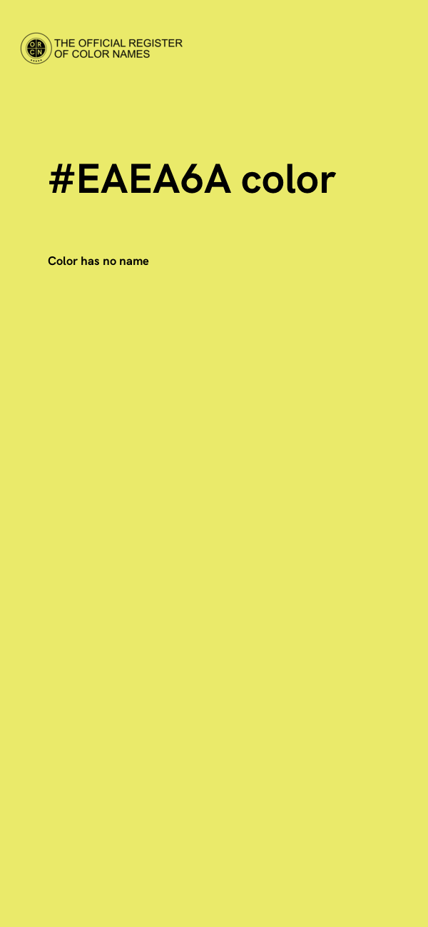 #EAEA6A color image