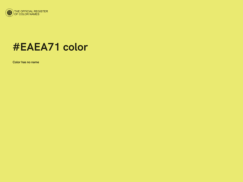 #EAEA71 color image