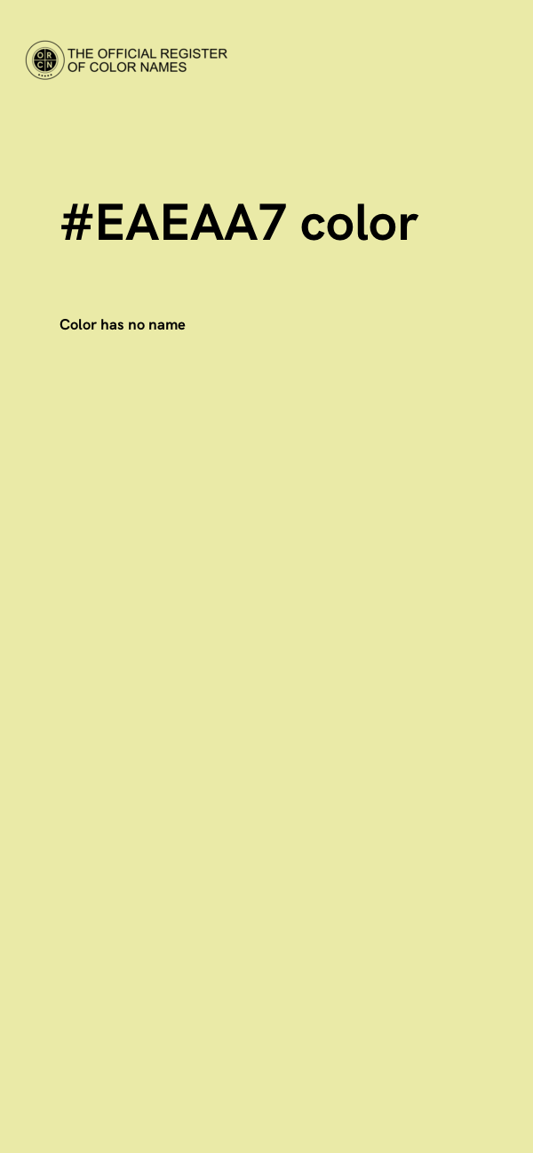 #EAEAA7 color image