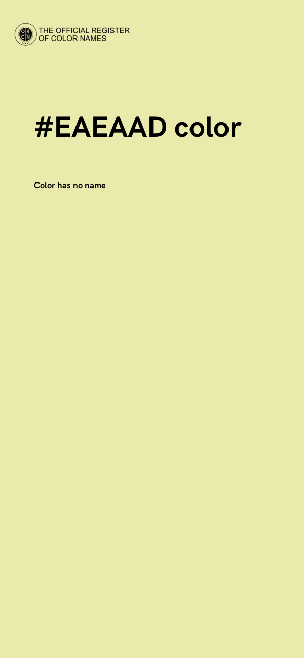 #EAEAAD color image