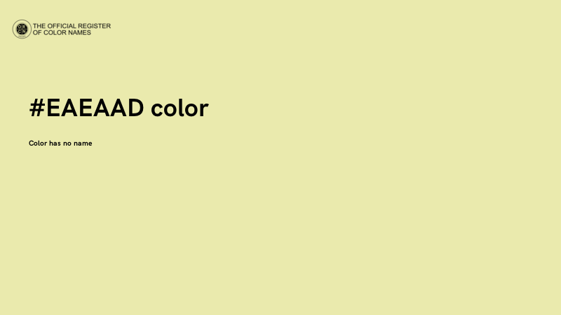 #EAEAAD color image