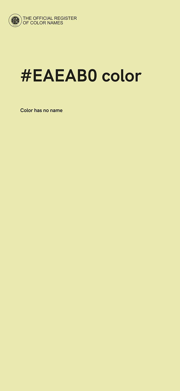 #EAEAB0 color image