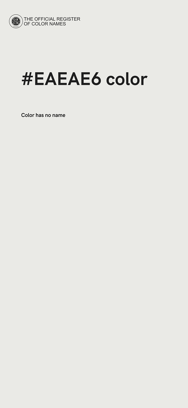 #EAEAE6 color image