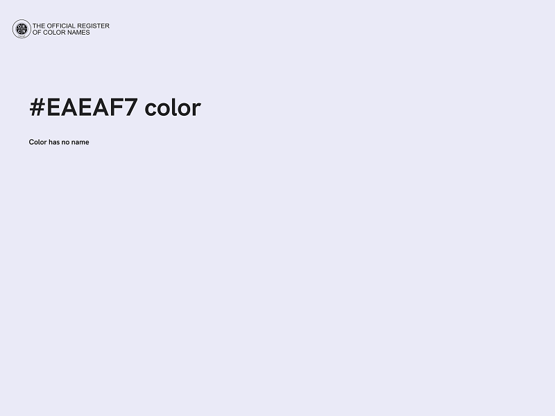 #EAEAF7 color image