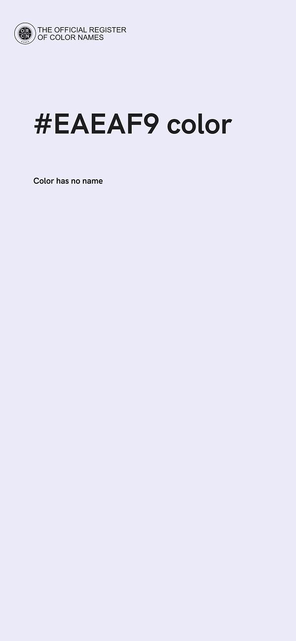 #EAEAF9 color image