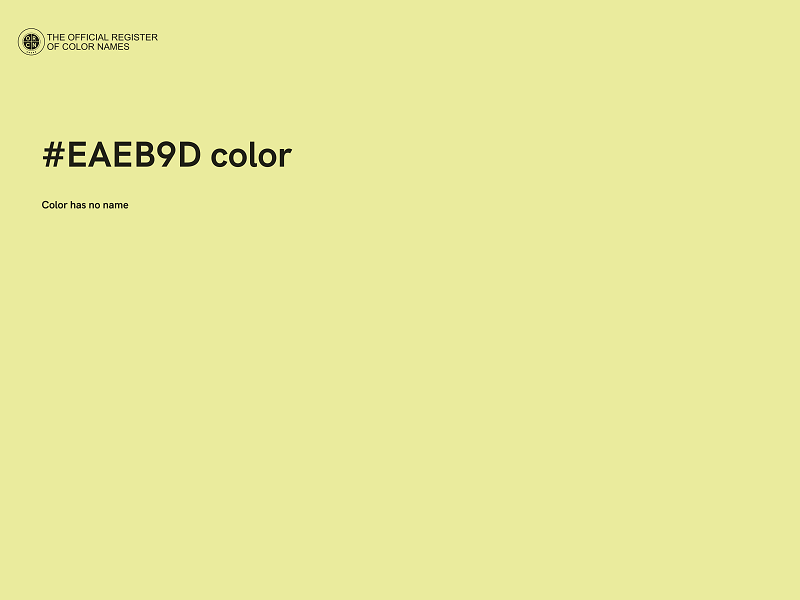 #EAEB9D color image