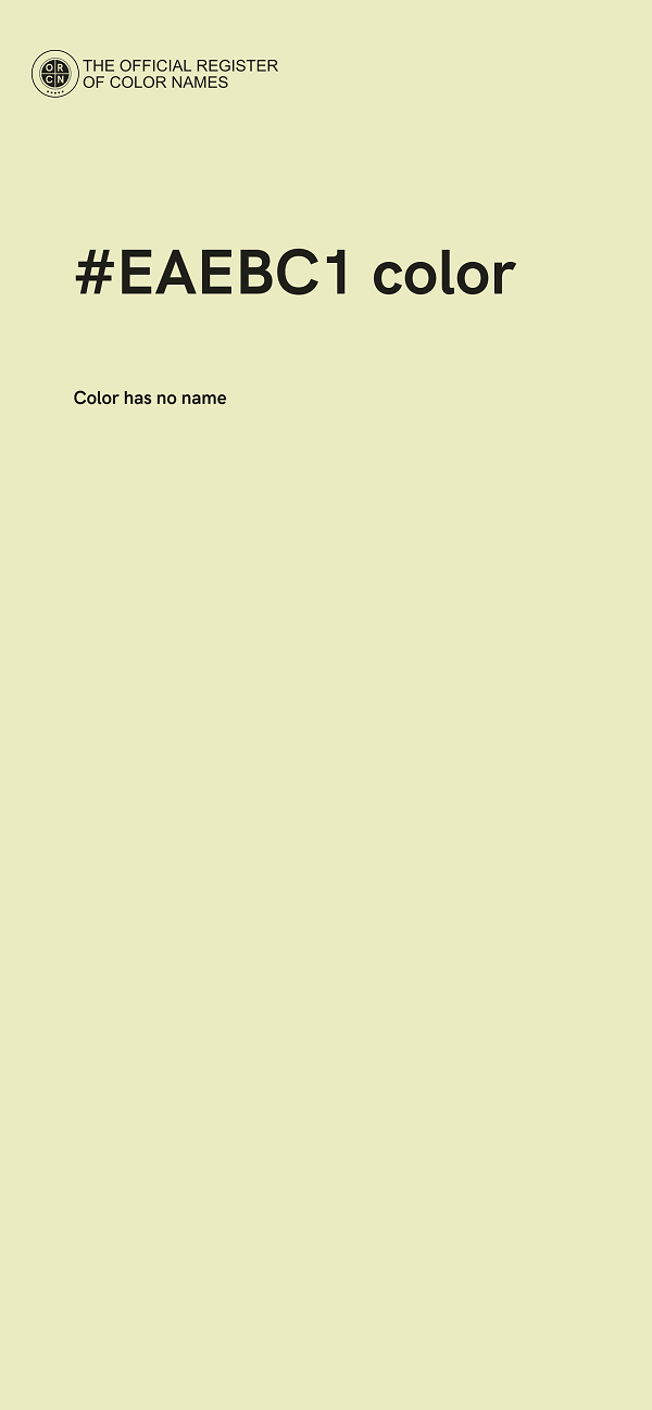 #EAEBC1 color image
