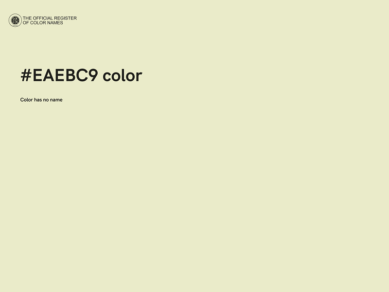 #EAEBC9 color image