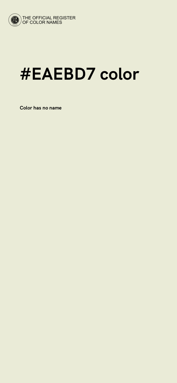 #EAEBD7 color image