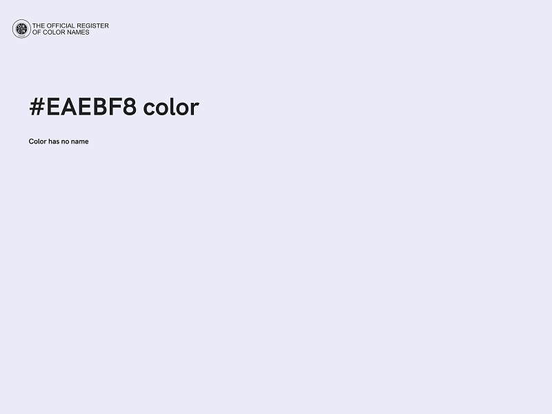 #EAEBF8 color image