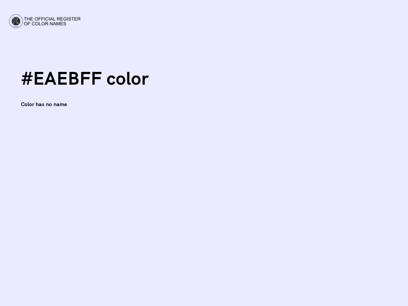 #EAEBFF color image
