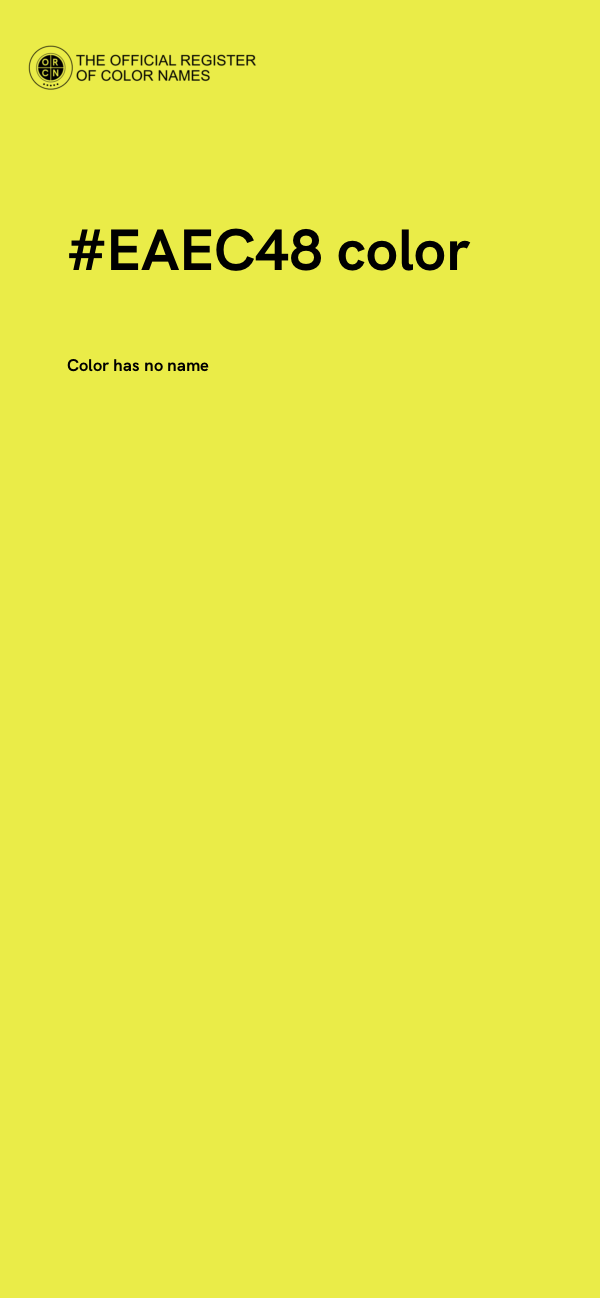 #EAEC48 color image