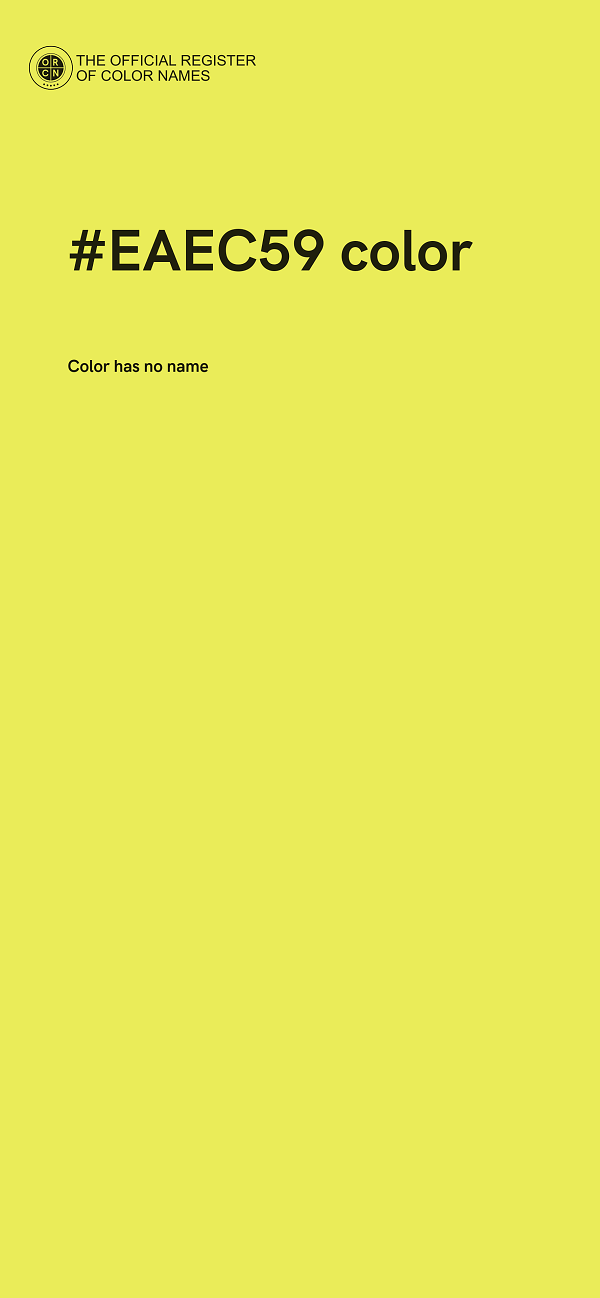 #EAEC59 color image