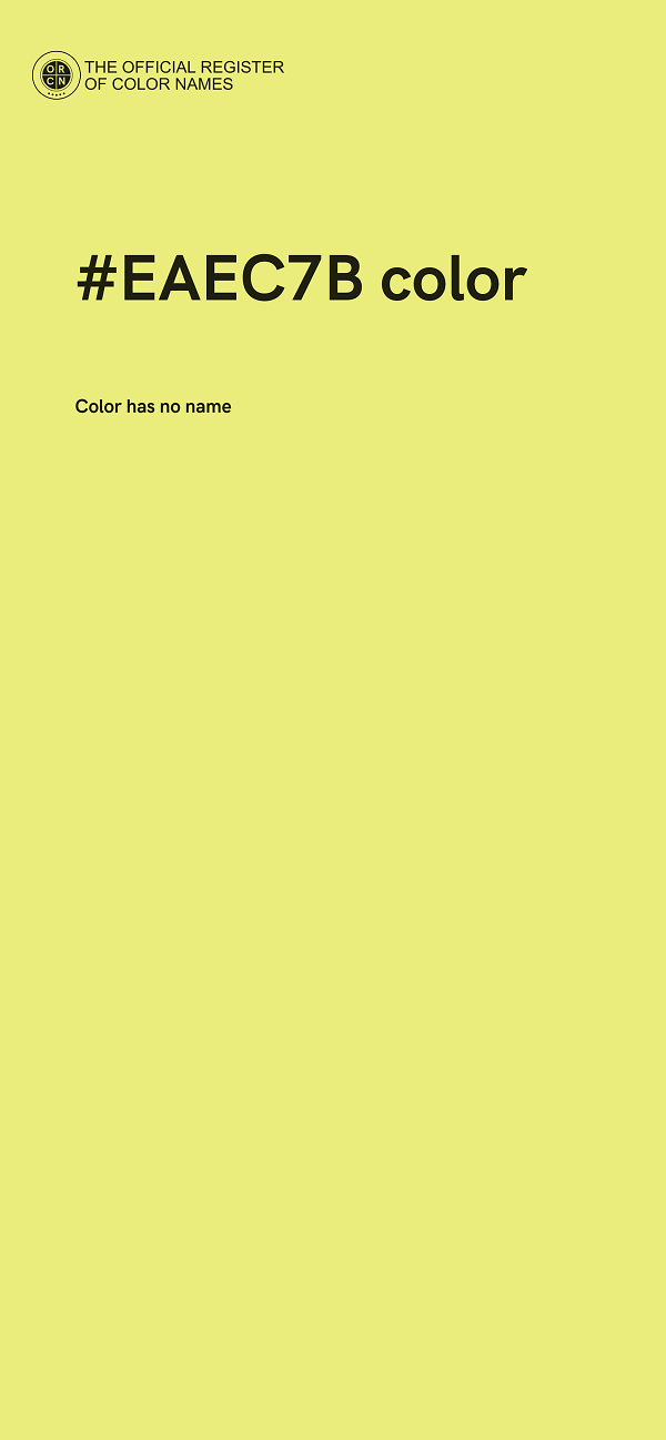 #EAEC7B color image