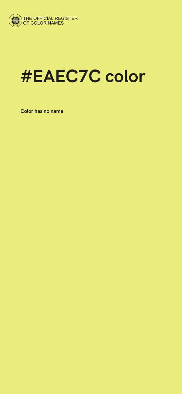 #EAEC7C color image