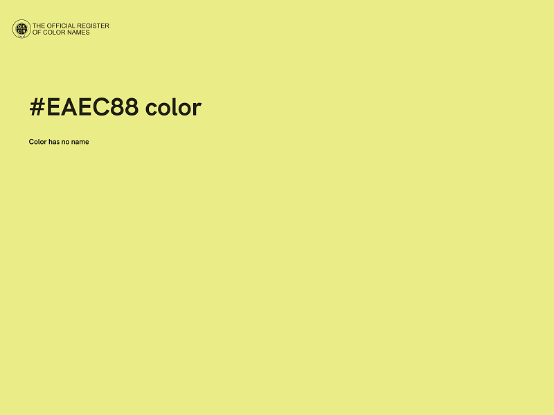 #EAEC88 color image