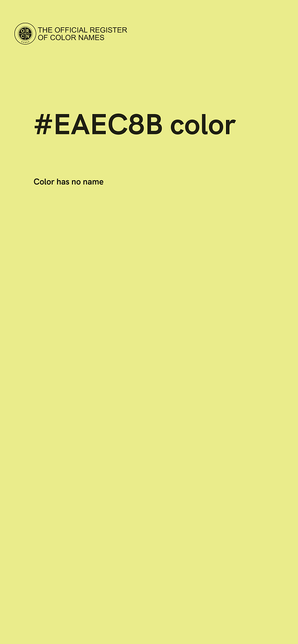 #EAEC8B color image