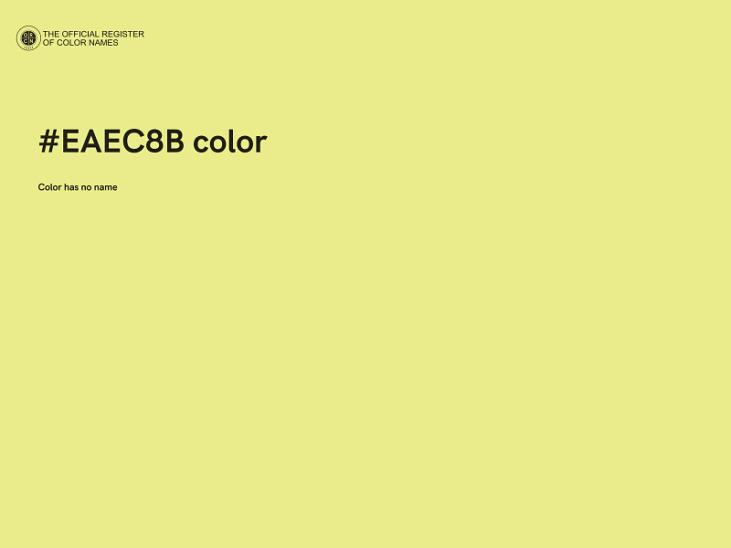 #EAEC8B color image