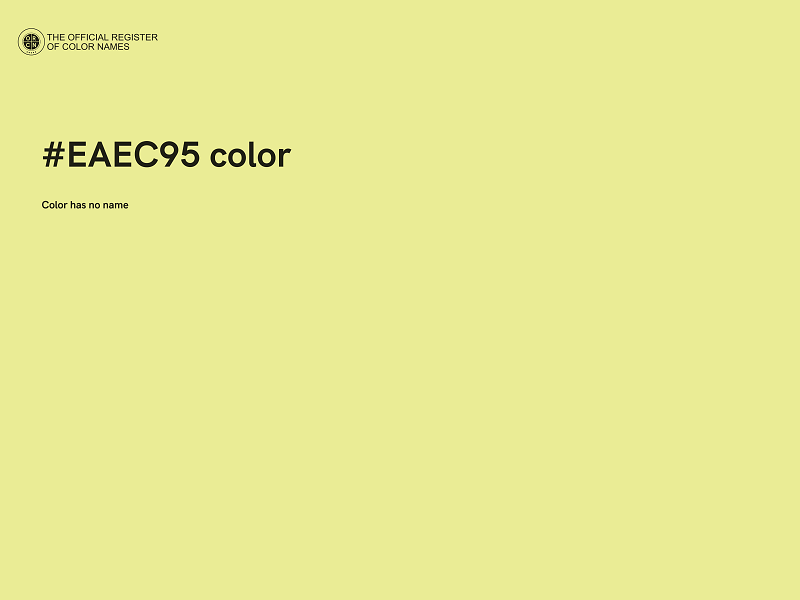 #EAEC95 color image