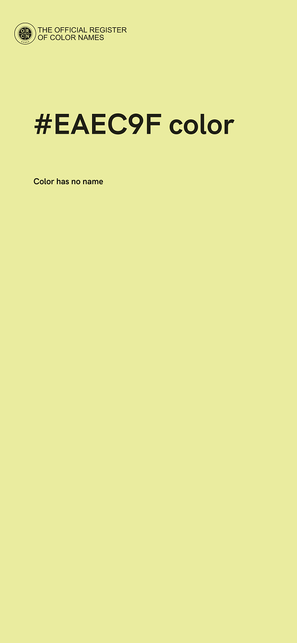 #EAEC9F color image