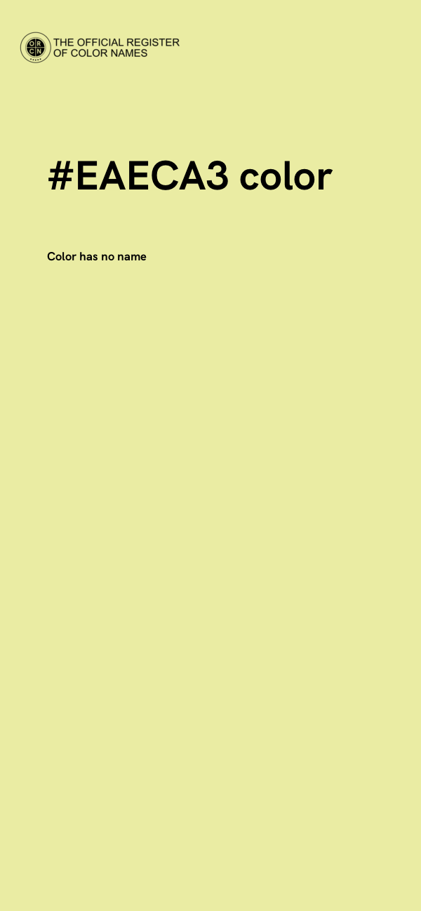 #EAECA3 color image