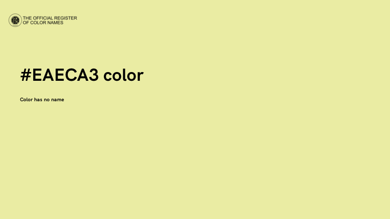 #EAECA3 color image