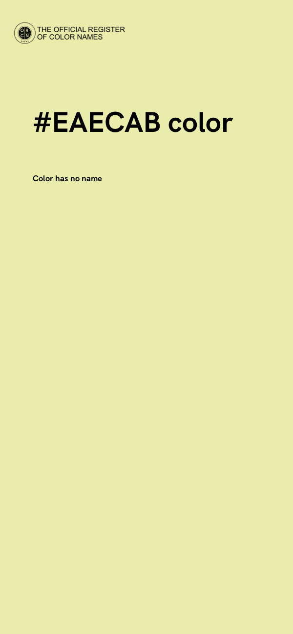 #EAECAB color image