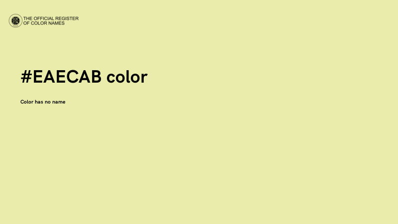 #EAECAB color image