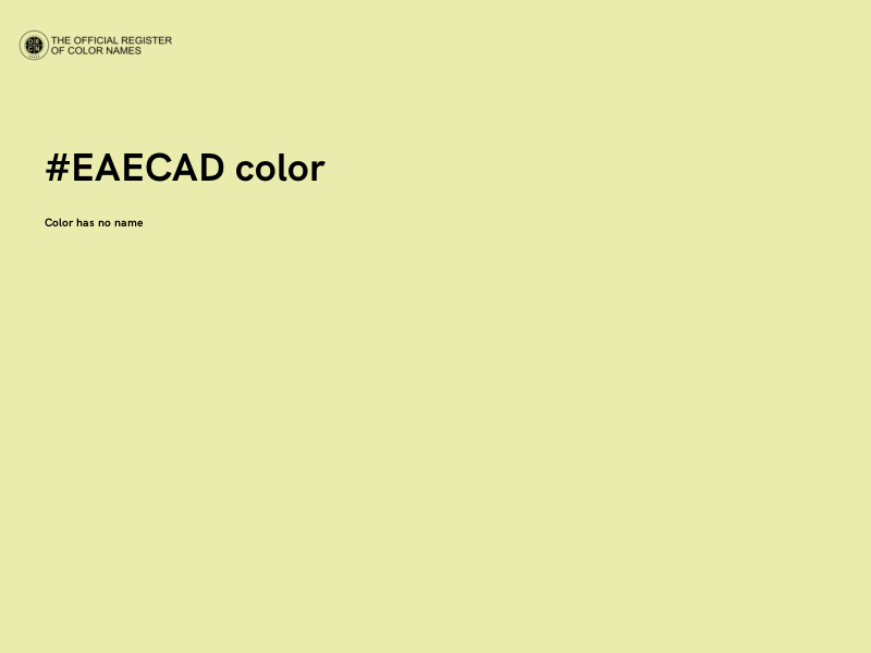 #EAECAD color image
