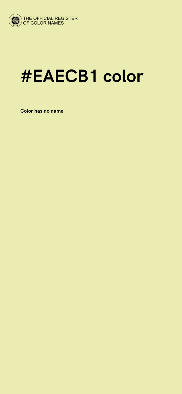 #EAECB1 color image