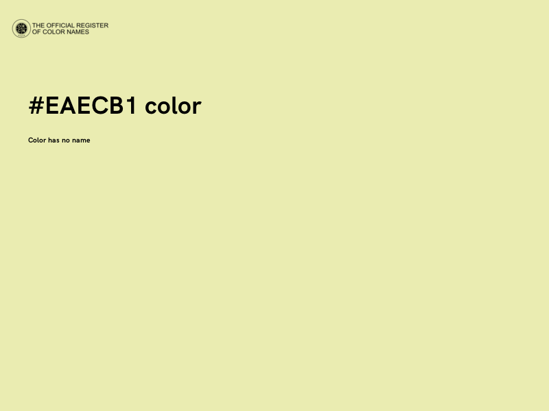 #EAECB1 color image