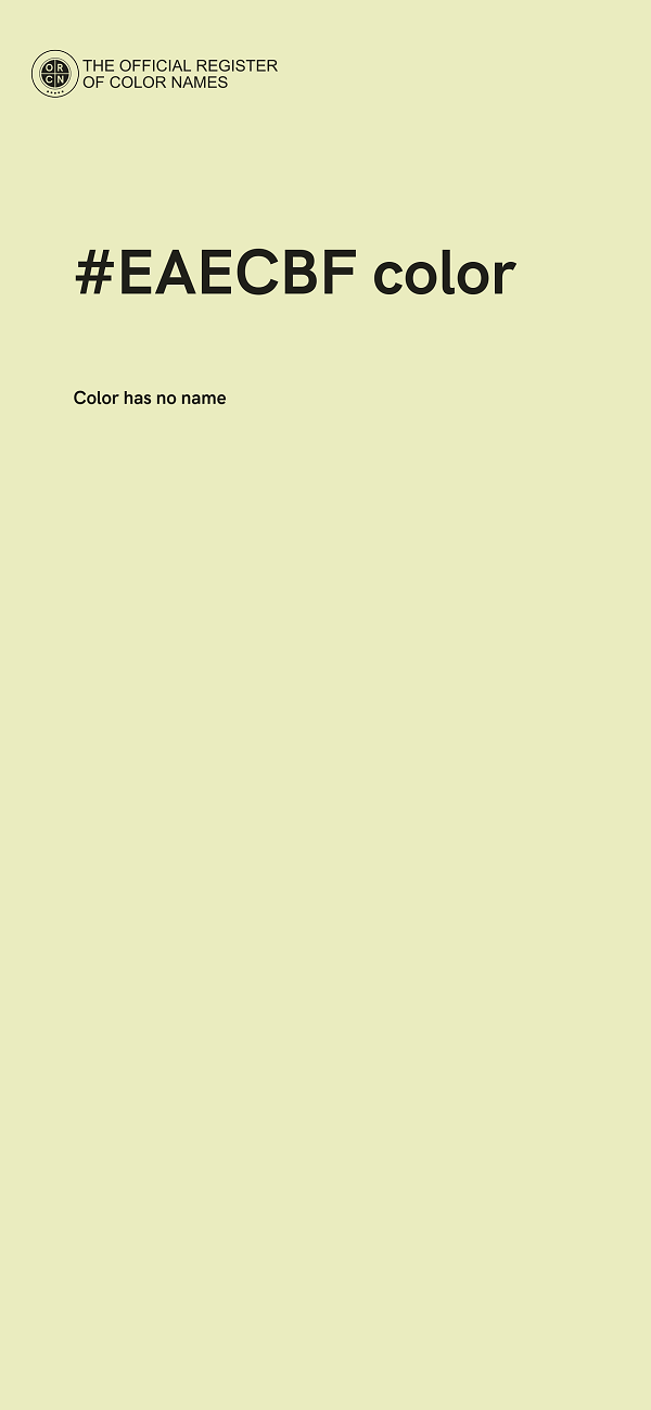 #EAECBF color image