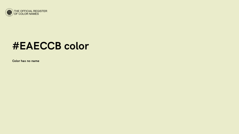 #EAECCB color image