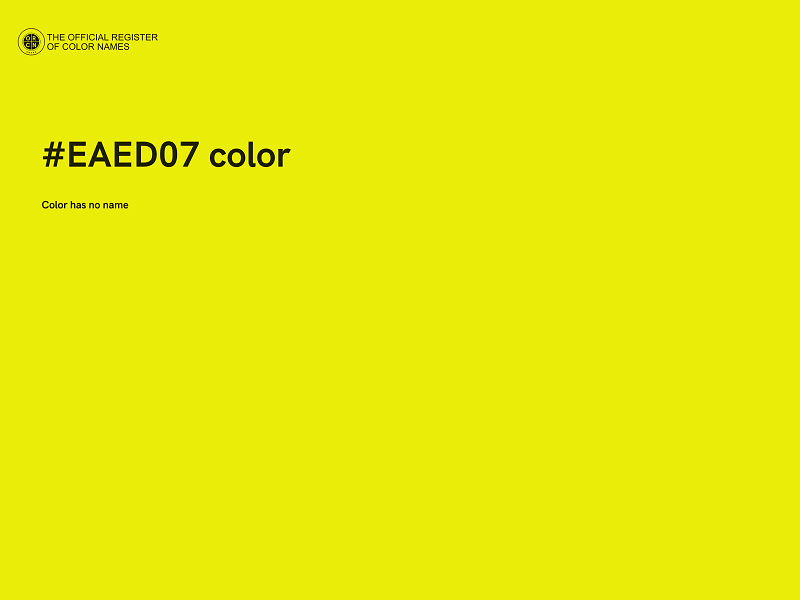 #EAED07 color image