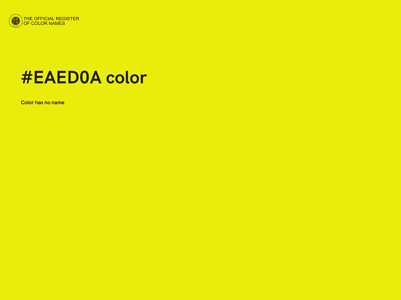 #EAED0A color image