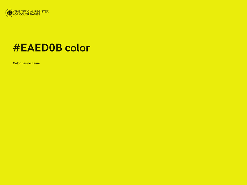 #EAED0B color image