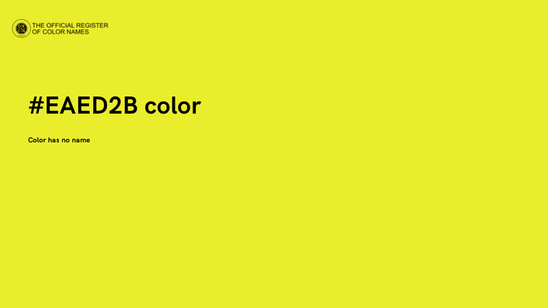 #EAED2B color image