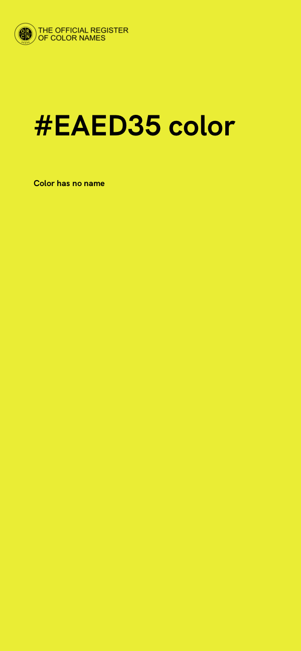 #EAED35 color image