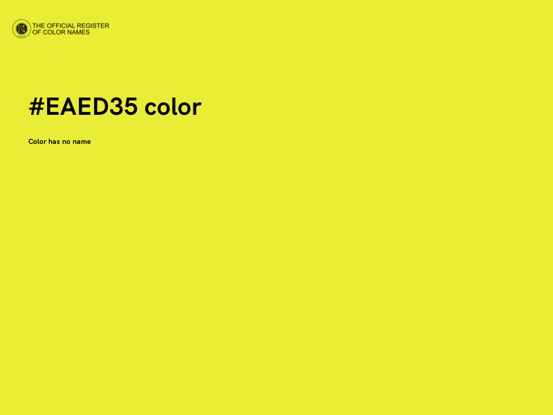 #EAED35 color image