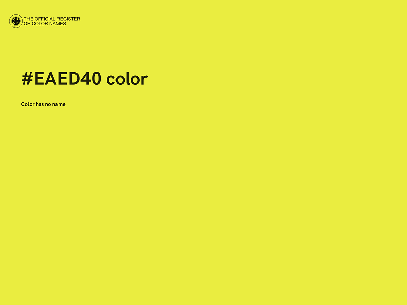 #EAED40 color image