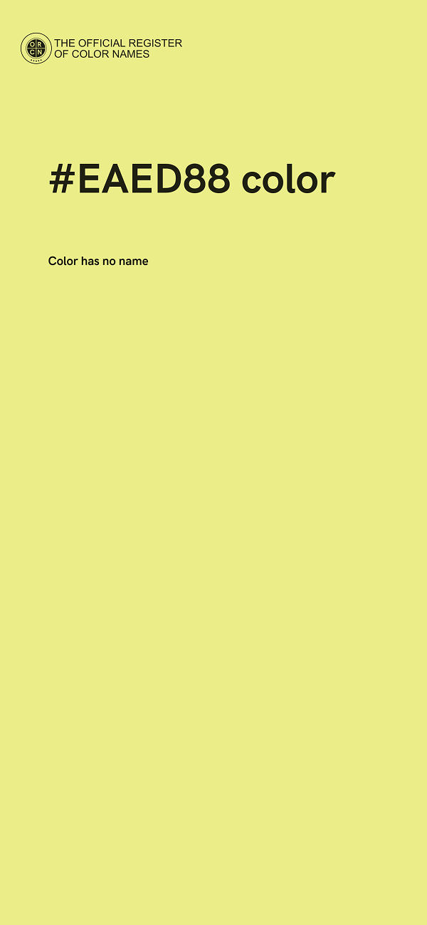 #EAED88 color image