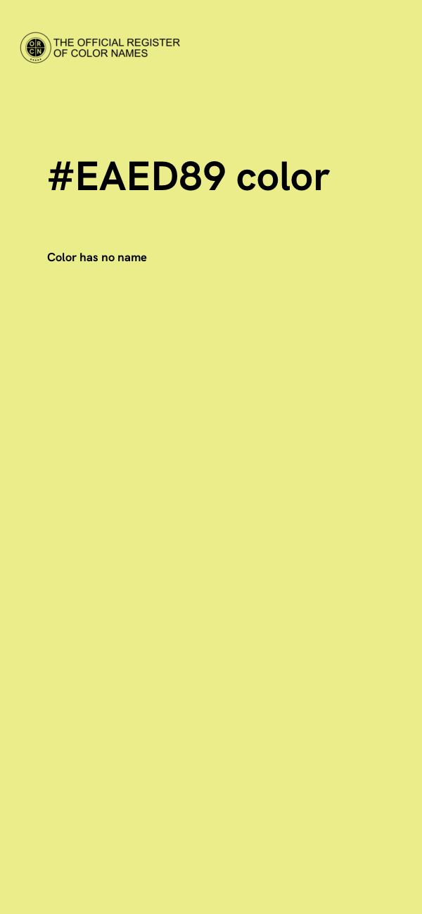 #EAED89 color image