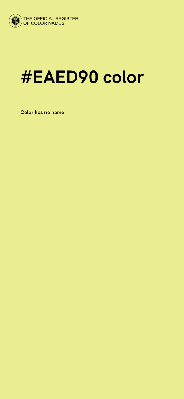 #EAED90 color image